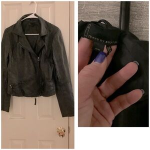 Buffalo David Bitton Faux Leather Black Jacket - Size Medium